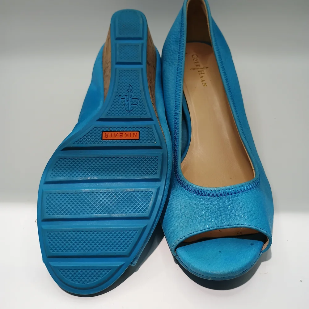 Cole Haan Women's Blue Peep Toe Shoes